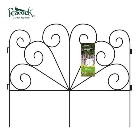 Garden Fence Peacock - Matt Black - 60 x 50 cm - image 1