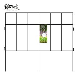 Garden Fence Straight - Matt Black - 60 x 50 cm