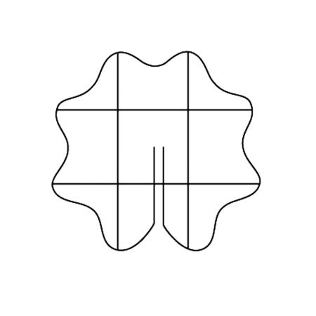 Support grid centred scalloped  Ø 44 cm - image 1