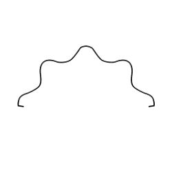 Anneau festonné ½-cercle 54 cm - image 2