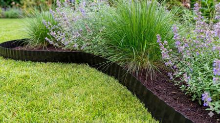 Rasenkante Metall Schwarz - Auf Rolle - 15 x 1000 cm - image 2